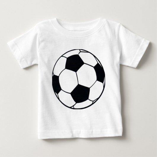 私はサッカー(サッカー)の試合のハートが大好き:私は愛 ベビーTシャツ (正面)