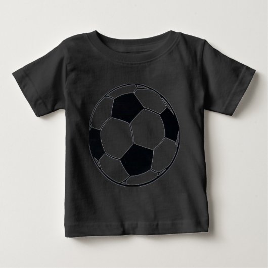私はサッカー（サッカー）の試合のハートが大好き：私は愛 ベビーTシャツ (正面)