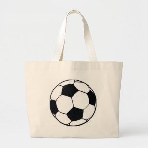 私はサッカー(サッカー)の試合のハートが大好き:私は愛 ラージトートバッグ