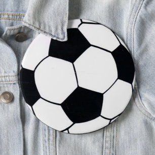 私はサッカー(サッカー)の試合のハートが大好き:私は愛 缶バッジ