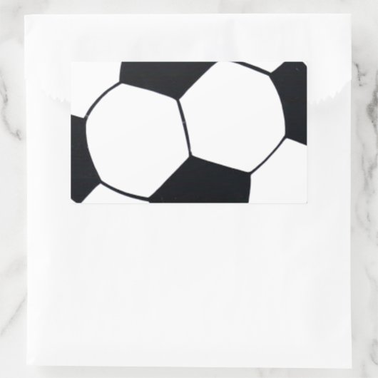 私はサッカー(サッカー)の試合のハートが大好き:私は愛 長方形シール (バッグ)