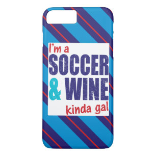 私はサッカー&ワインKinda Galモバイルケース iPhone 8 Plus/7 Plusケース
