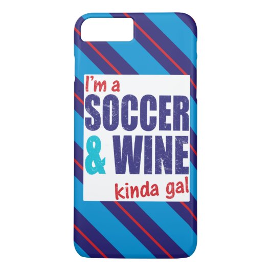 私はサッカー&ワインKinda Galモバイルケース Case-Mate iPhoneケース (裏面)