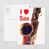 私はサックスが大好きです ポストカード (正面/裏面)