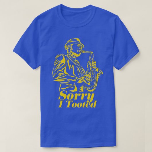 私はサックスを切ってごめんなさい Tシャツ (デザイン正面)