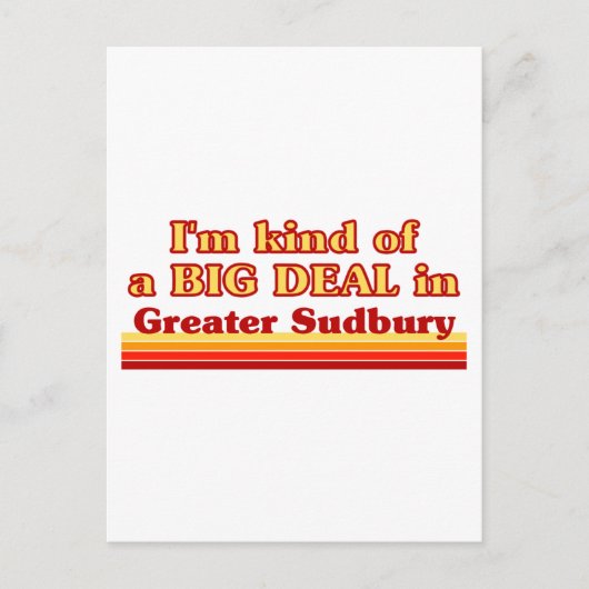 私はサドベリーの大物素晴らしだ ポストカード (正面)