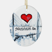 私はサバンナGaを愛します セラミックオーナメント (右)