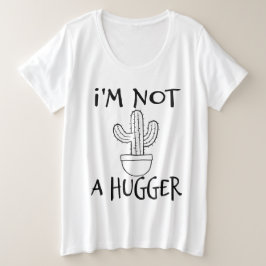 私はサボテンではないおもしろい プラスサイズTシャツ