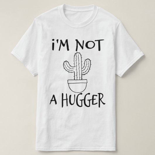 私はサボテンではないおもしろい Tシャツ (デザイン正面)