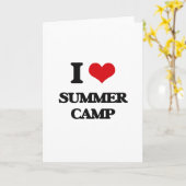 私はサマーキャンプを愛します カード (黄色い花)