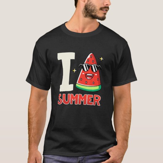 私はサマースイカの日が大好き Tシャツ (正面)