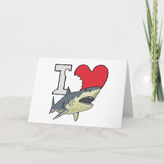 私はサメが大好き カード (正面)