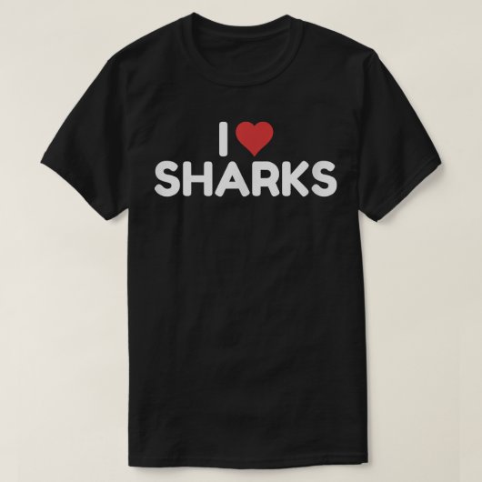 私はサメが大好き Tシャツ (デザイン正面)