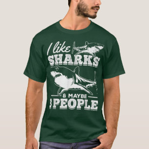 私はサメが好きで、3人はシャークフィッシュ素晴らしW Tシャツ