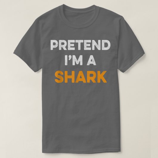 私はサメの簡単安いマッチングのハロウィーンであるフリ Tシャツ (デザイン正面)