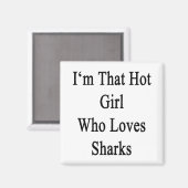 私はサメを愛するその熱い女の子 マグネット (正面/裏面)