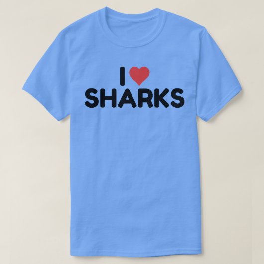 私はサメを愛する395 Tシャツ (デザイン正面)