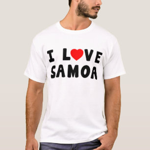 私はサモアを愛します Tシャツ