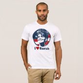 私はサラの旗を愛します Tシャツ (正面フル)