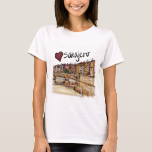 私はサラエボが大好きです Tシャツ