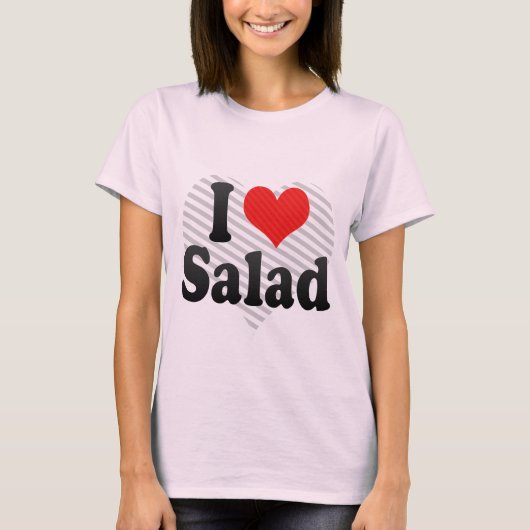 私はサラダを愛します Tシャツ (正面)
