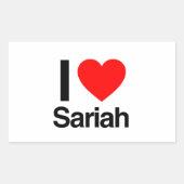 私はサリアが大好きだ 長方形シール (正面)