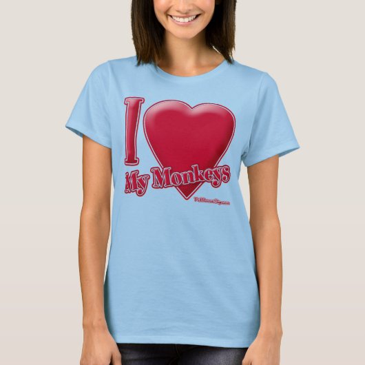 私はサルが大好き Tシャツ (正面)