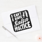 私はサルサの練習をラテンのダンスのサルサを持っている事が出来ない スクエアシール (封筒)