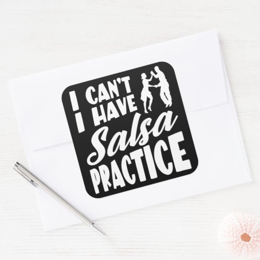 私はサルサの練習をラテンのダンスのサルサを持っている事が出来ない スクエアシール (封筒)