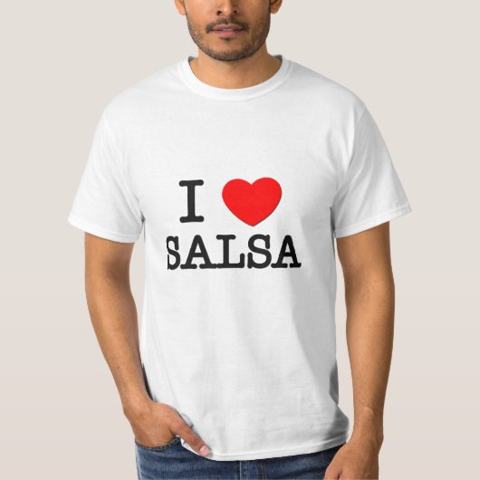 私はサルサを愛します Tシャツ (正面)