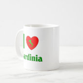 私はサルジニアイタリアを愛します コーヒーマグカップ (正面左)