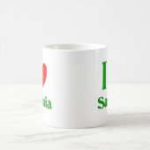 私はサルジニアイタリアを愛します コーヒーマグカップ (中央)