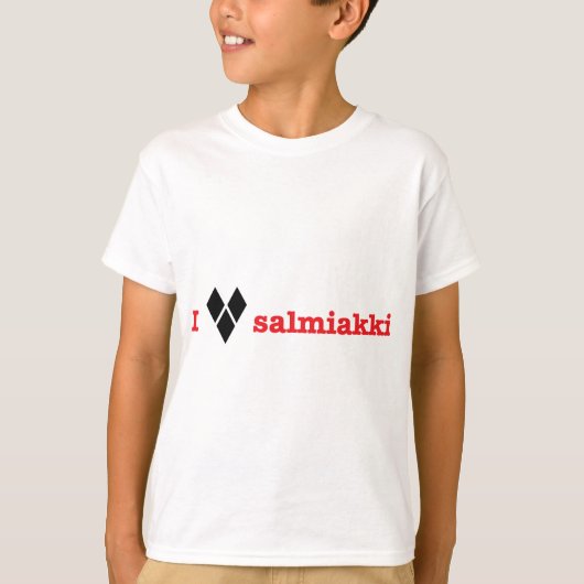 私はサルミアッキが好き Tシャツ (正面)