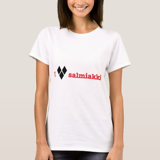 私はサルミアッキが好き Tシャツ (正面)