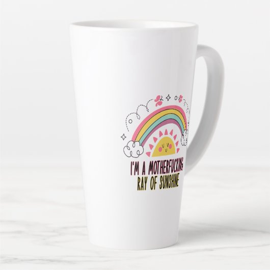 私はサンシャインバスタオルのセットの母の光だ カフェラテマグ (右アングル)