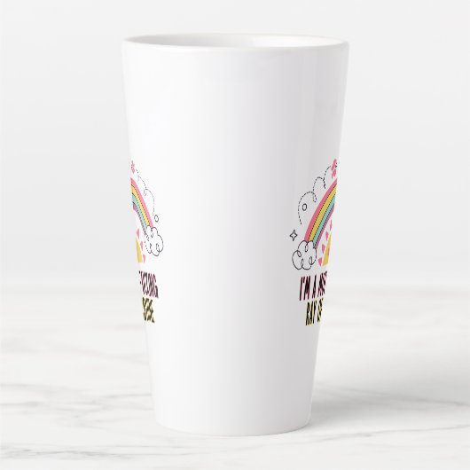 私はサンシャインバスタオルのセットの母の光だ カフェラテマグ (正面)