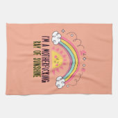 私はサンシャインバスタオルのセットの母の光だ キッチンタオル (横)