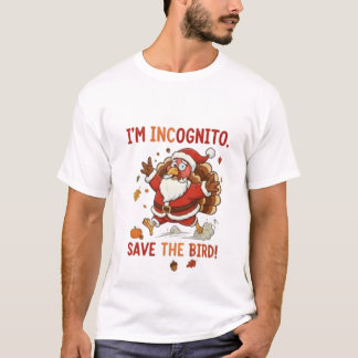 私はサンタさんだから食べないで Tシャツ