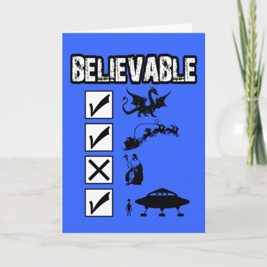 私はサンタで信じます シーズンカード (正面)