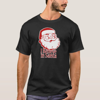 私はサンタで信じます Tシャツ