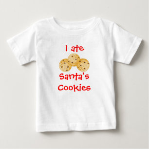 私はサンタのクッキーを食べました ベビーTシャツ