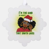 私はサンタのタイプいけなはメラニンのサイスタが好き オーナメントカード (裏面)