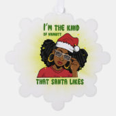 私はサンタのタイプいけなはメラニンのサイスタが好き オーナメントカード (正面)