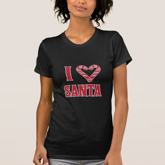 私はサンタを愛します Tシャツ (正面)