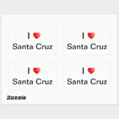 私はサンタクルーズが大好き 長方形シール (シート)