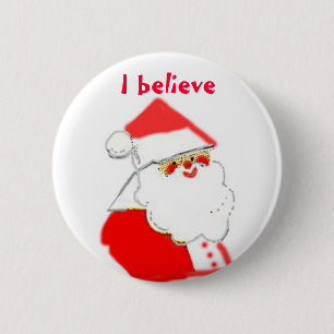 私はサンタクロースで信じます 缶バッジ