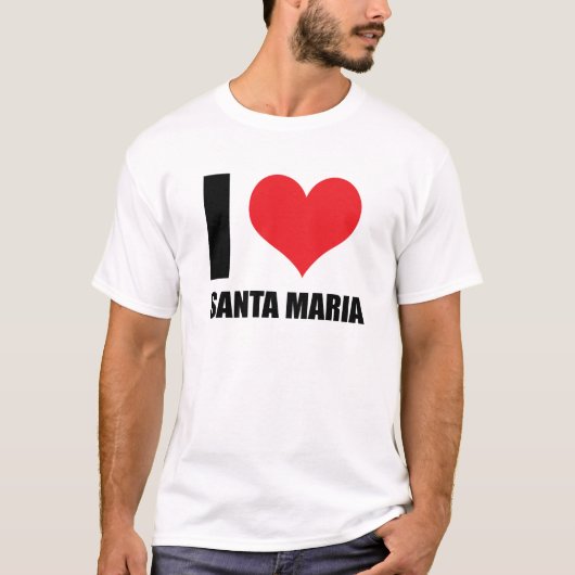 私はサンタマリアが大好き Tシャツ (正面)