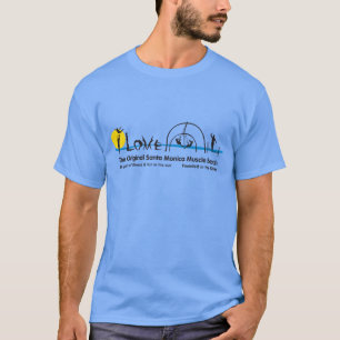 私はサンタモニカオリジナル筋肉ビーチを愛します Tシャツ
