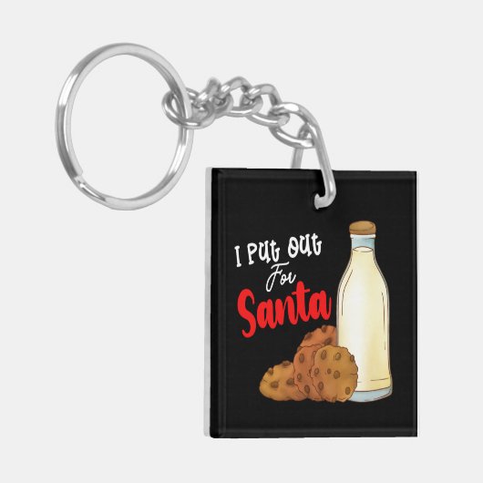 私はサンタ・クリスマス・ホリデー・ファミリーに出かけた キーホルダー (正面左)