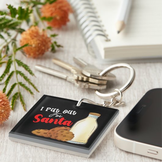 私はサンタ・クリスマス・ホリデー・ファミリーに出かけた キーホルダー (正面右)